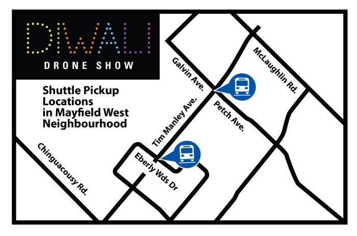 Mayfield West Shuttle Locations map