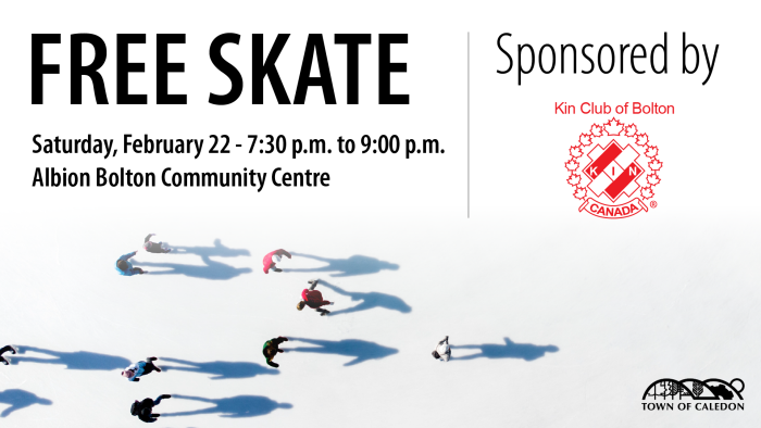 Free Skate on February 22 - sponsored by Bolton Kin