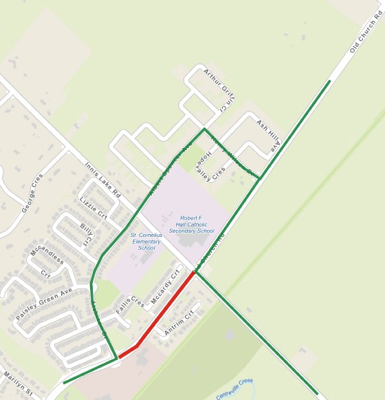 2024 Caledon East Road Closure Map