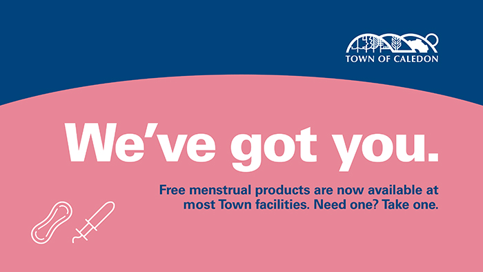 Free menstrual products now available in Town facilities.