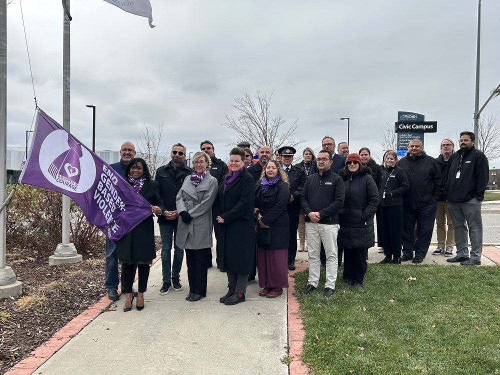 town of caledon rases flag for awareness on family and intimate partner violence