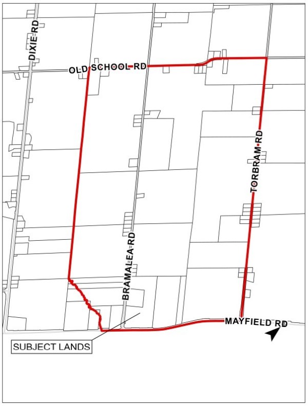 map of mayfield tullamore secondary plan area