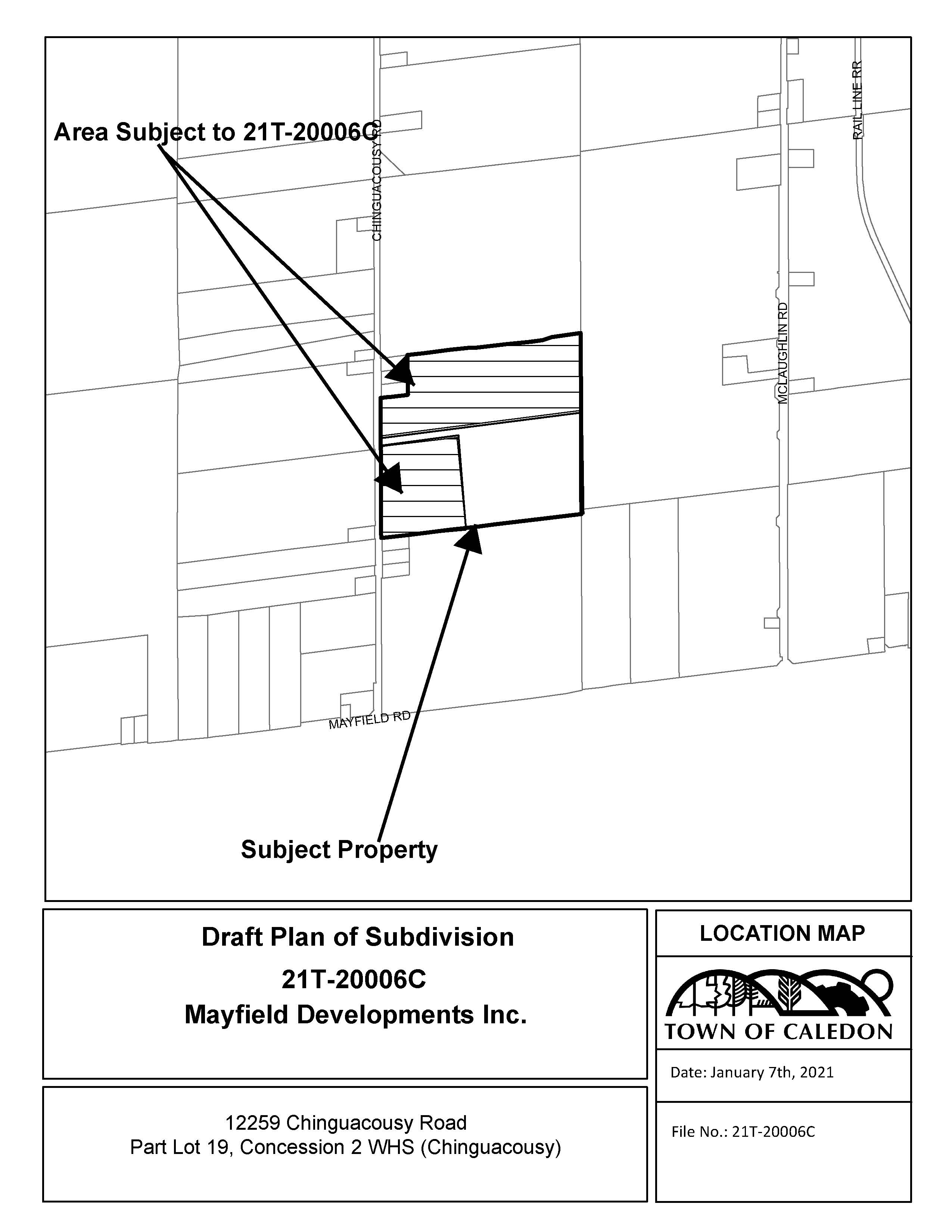 Map of Subject Property at 12259 Chinguacousy Road