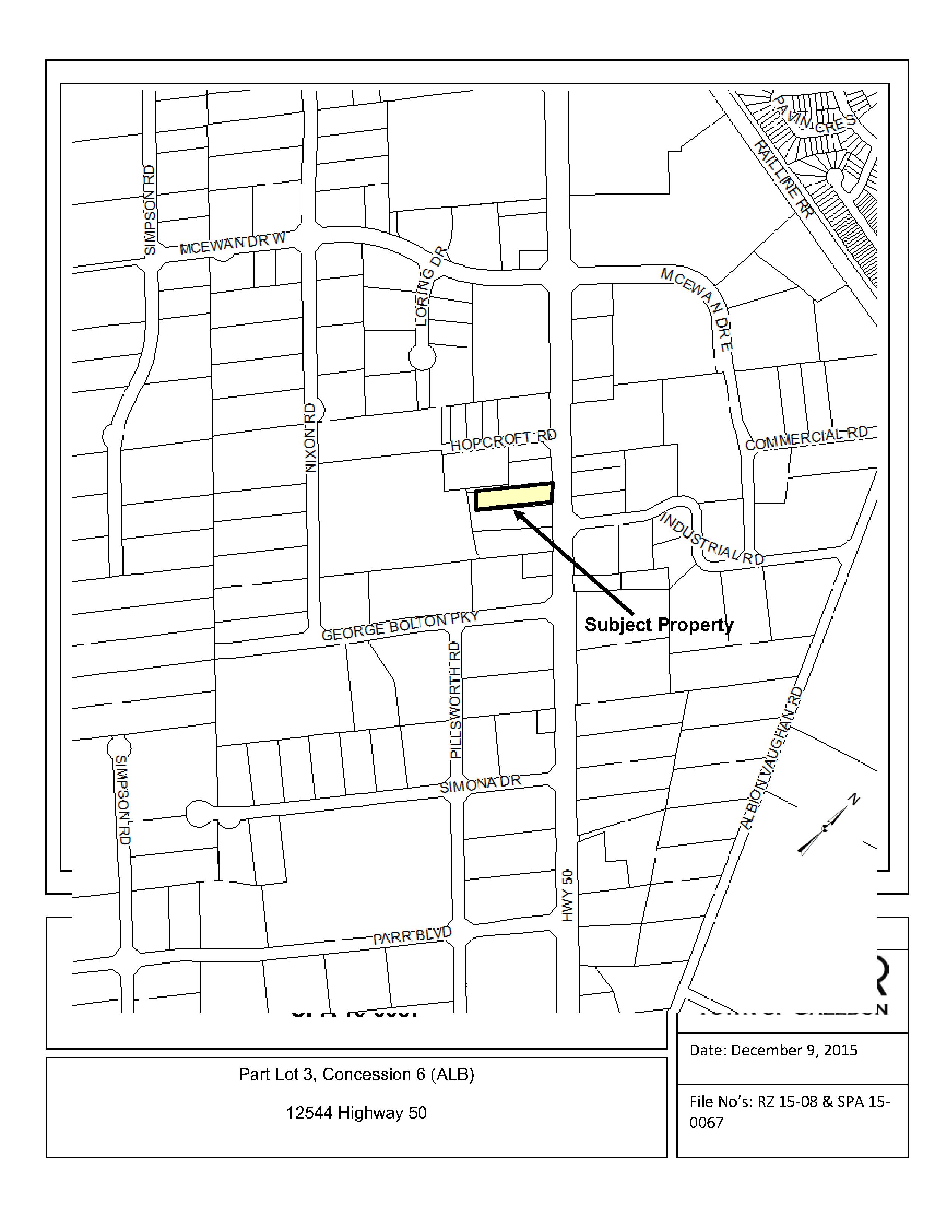 Map of Subject Property at 12544 Highway 50