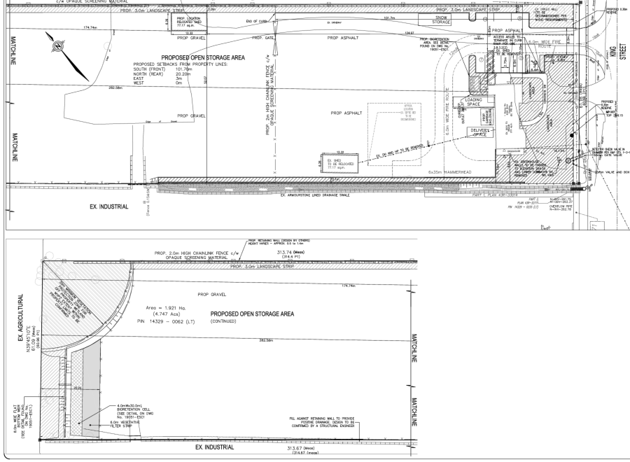 Site Plan for the Subject Property at 8186 King Street